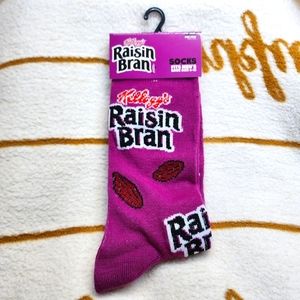 Kelloggs Raisin Bran Crew Socks. NWT.